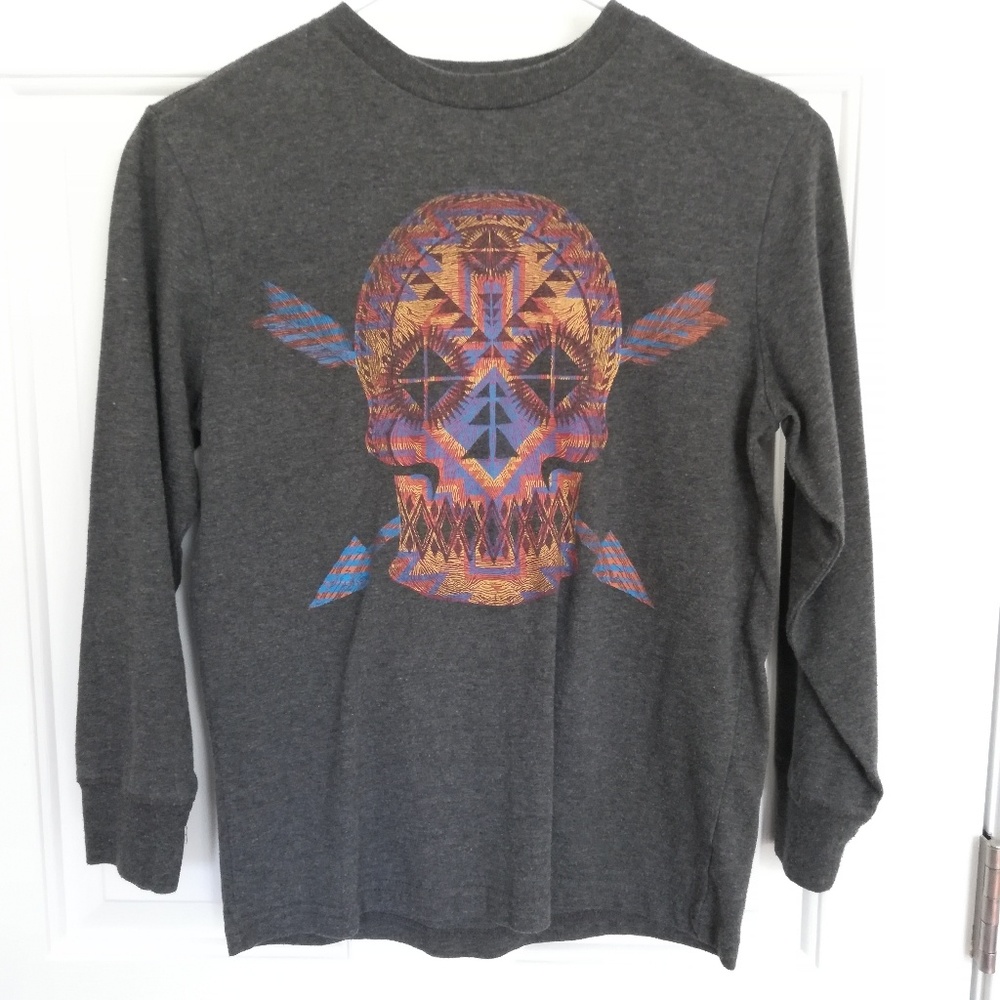 Skull Detail Grey Long Sleeve